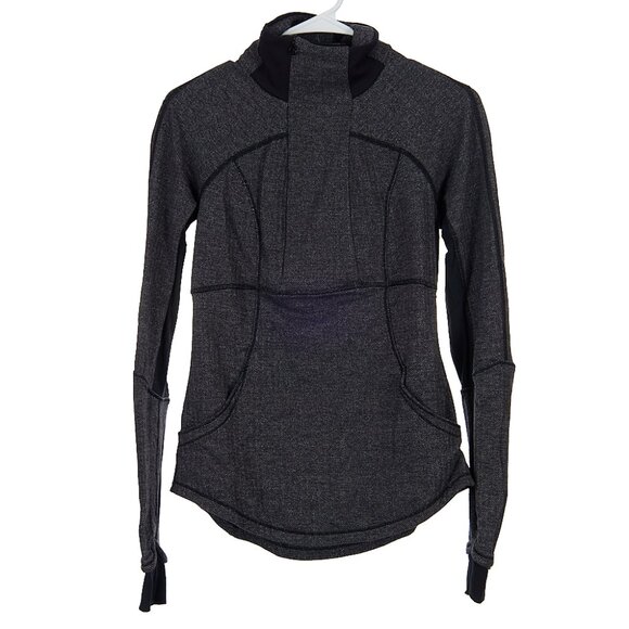 Lululemon Base Runner Half Zip Heathered Herringbone Women's Size 8 - Picture 1 of 10
